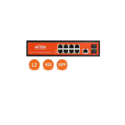 Купить WI-MS310GF, Сетевой коммутатор управляемый L2, порты 8,100/1000Base-TX+2SFP магазина stels.market.