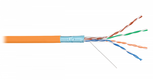 NIKOLAN F/UTP  cat.5e  4P  (Класс D) 24 AWG 0.511мм, ВС LSZHнг(А)-HFLTx  305м внутр. оранж