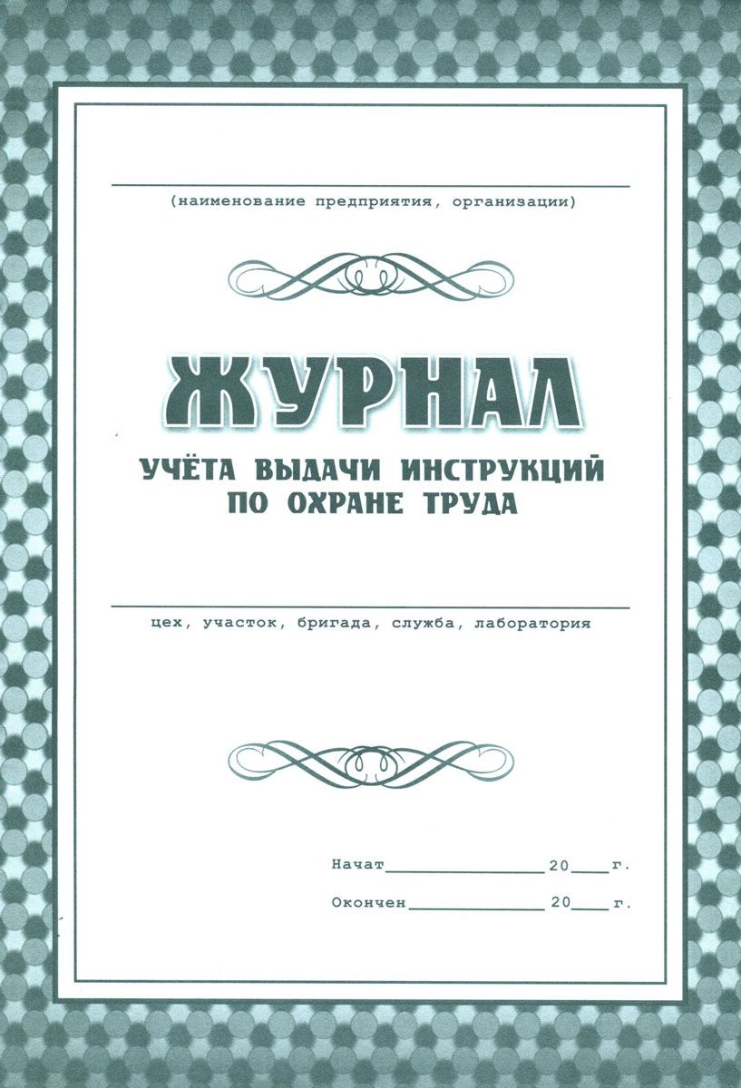 Журнал учёта выдачи инструкций по охране труда для работников подразделения предприятия
