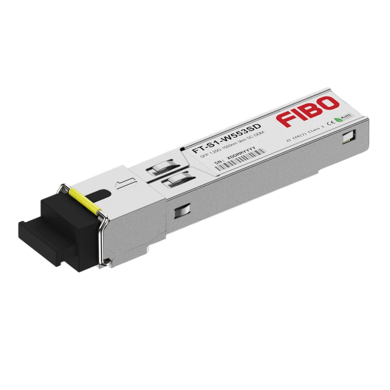 Модуль SFP FIBO FT-S1-W553SD WDM 1.25Гбит/c, Tx1550нм Rx1310 нм, 3км SC, DDM